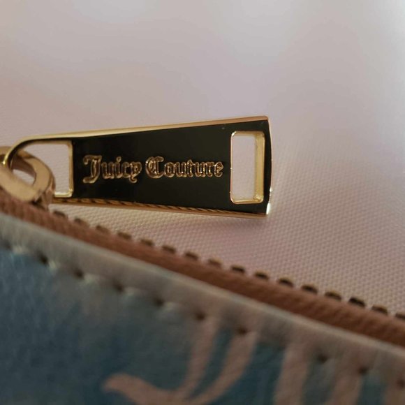NWT Juicy Couture Large Pink Yellow and Blue Wristlet - Picture 4 of 11